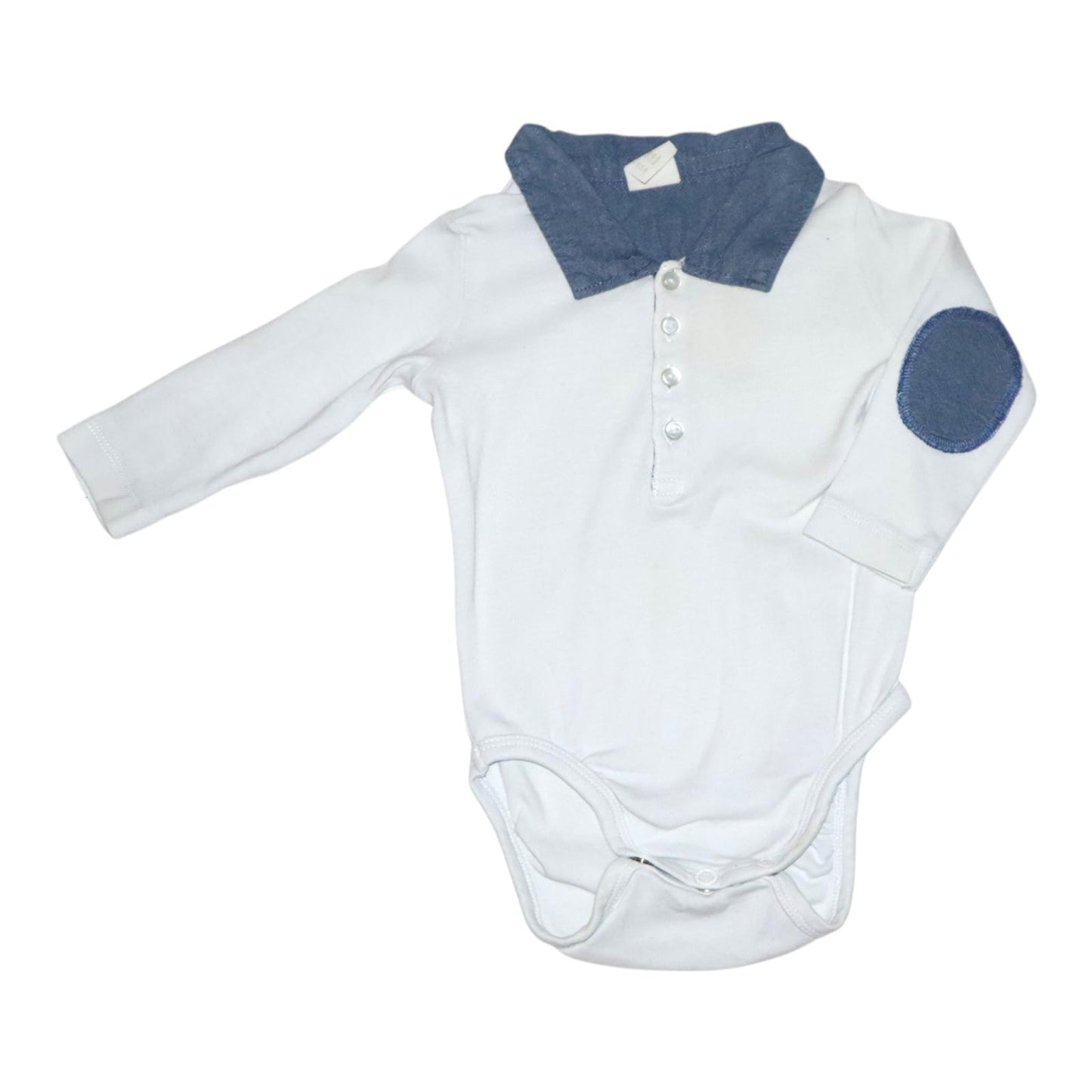 Långärmad Body från H&M - Storlek 62 - Vit