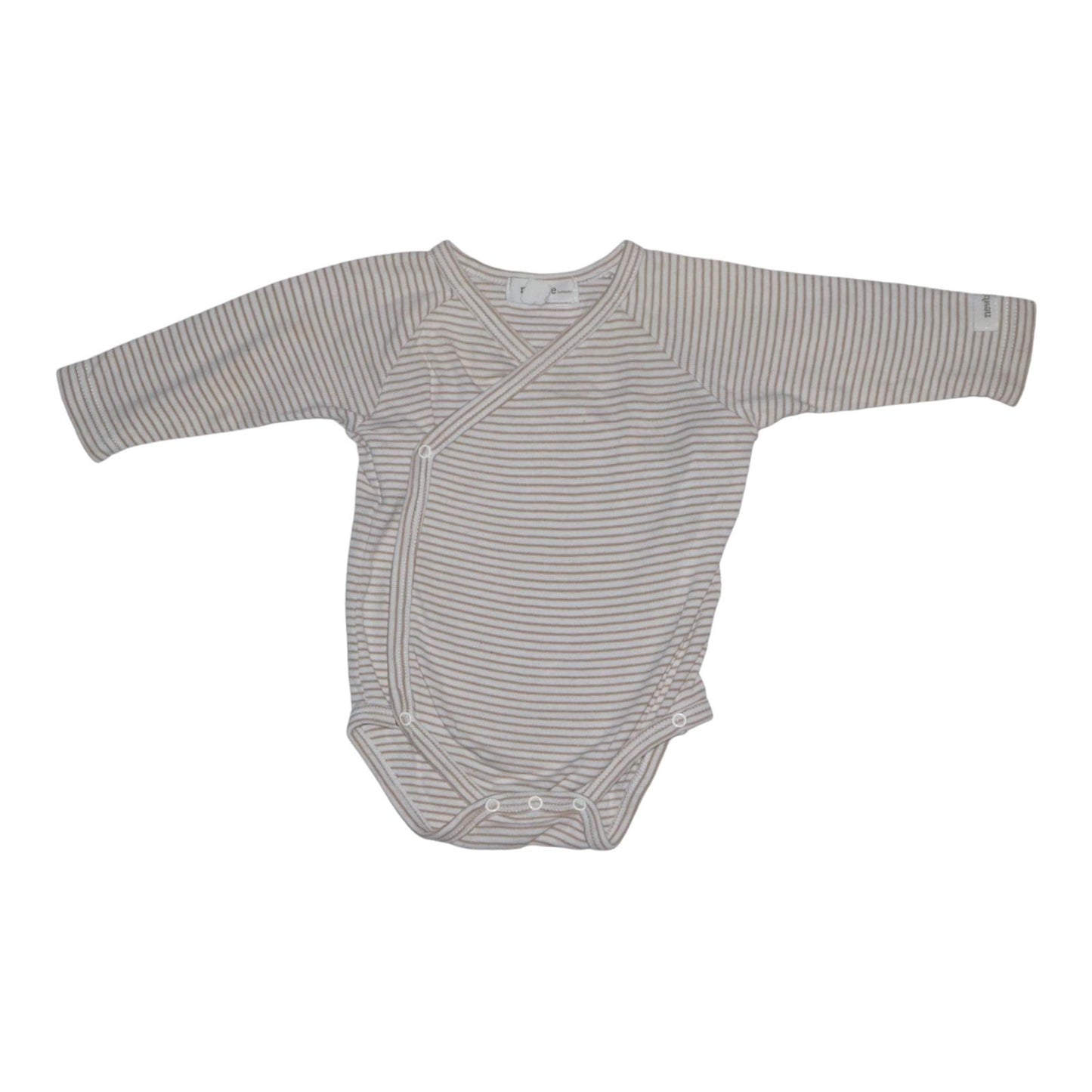 Långärmad Omlottbody från newbie - Storlek 62 - Beige