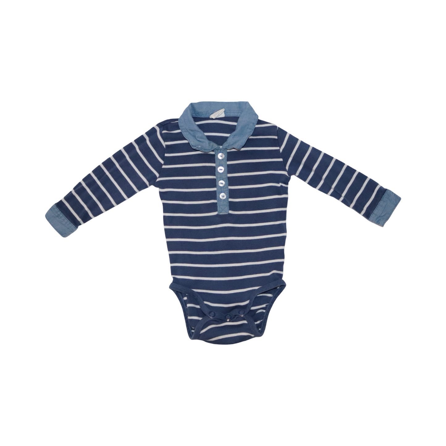 Långärmad Body från H&M - Storlek 68 - Marinblå