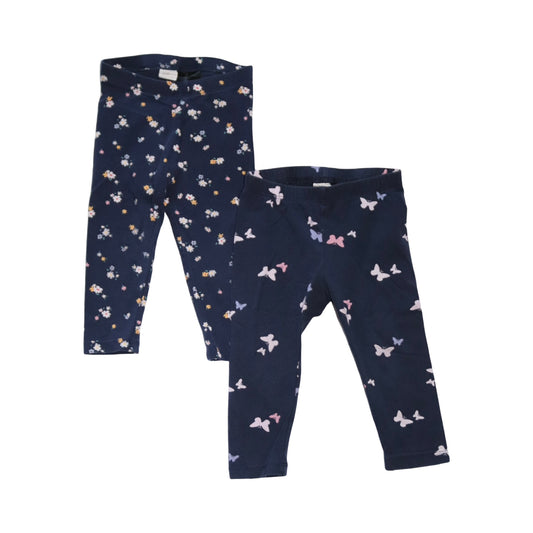 Leggings Byxor (2 Pack) från H&M - Storlek 80 - Marinblå (Multi)