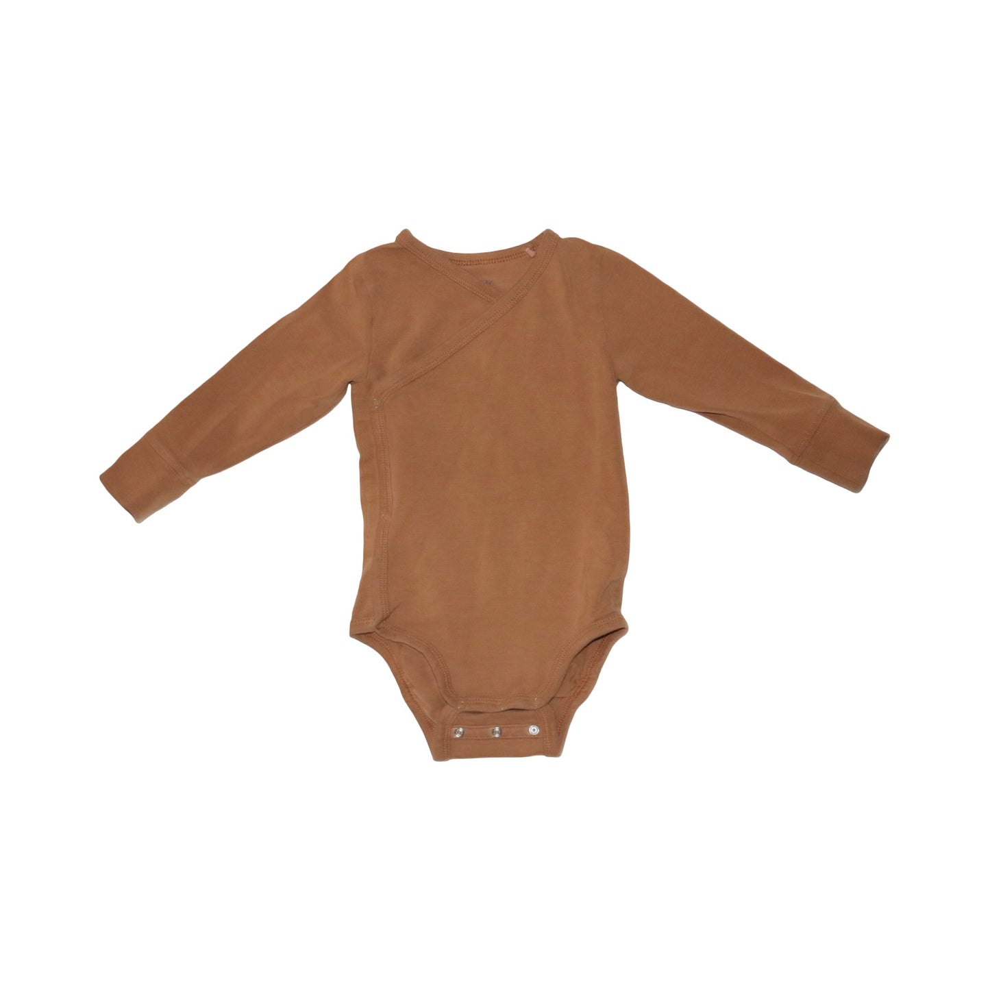 Långärmad Omlottbody (2 Pack) från LINDEX - Storlek 68 - Brun & Beige