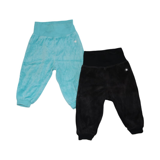 Byxor (2 Pack) från LINDEX - Storlek 74 - Ljusblå & Svart