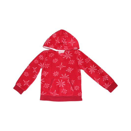 Jul Tröja i fleece från Juicy Princess - Storlek 110 - Röd & Vit
