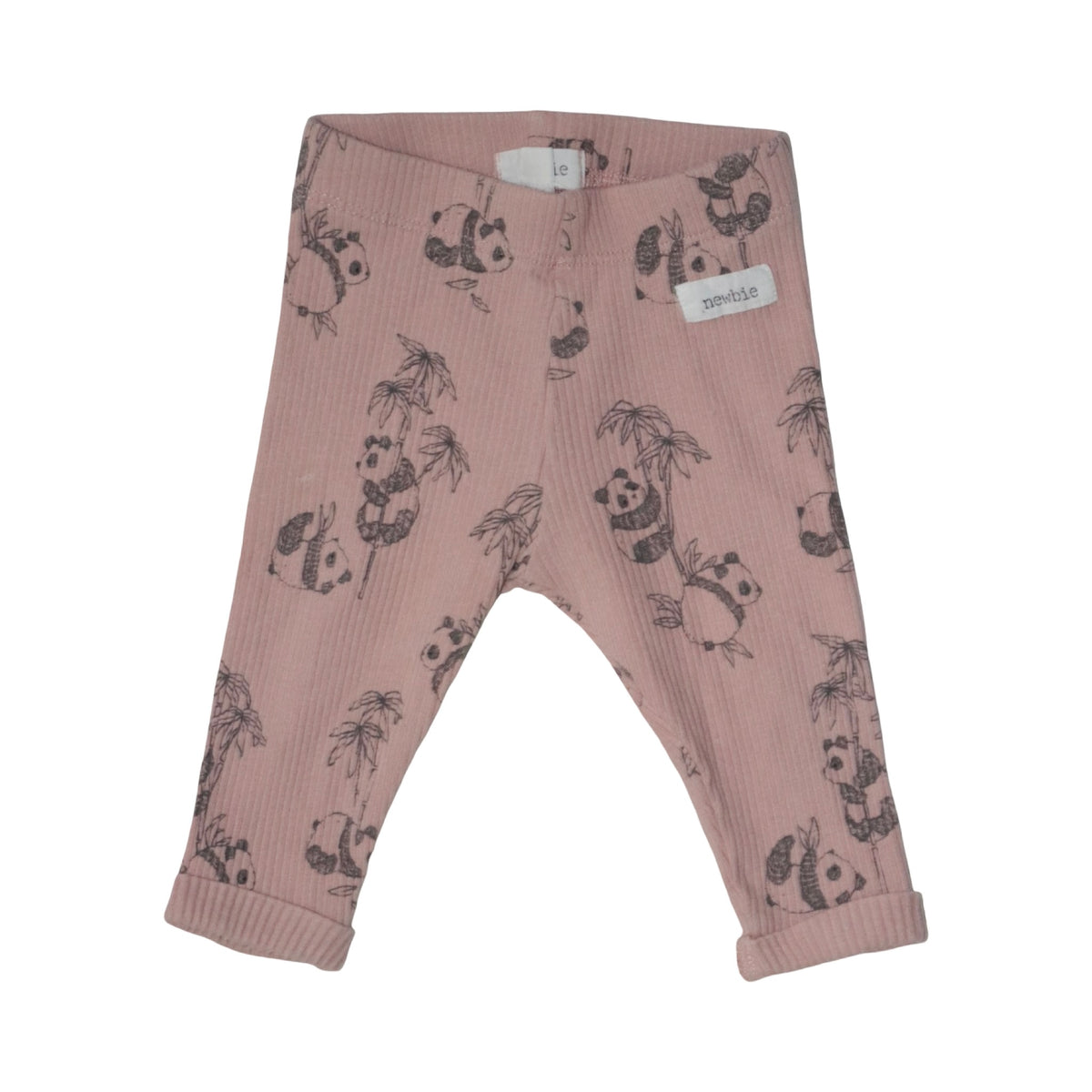 Leggings Byxor från newbie - Storlek 62 - Ljusrosa & Svart