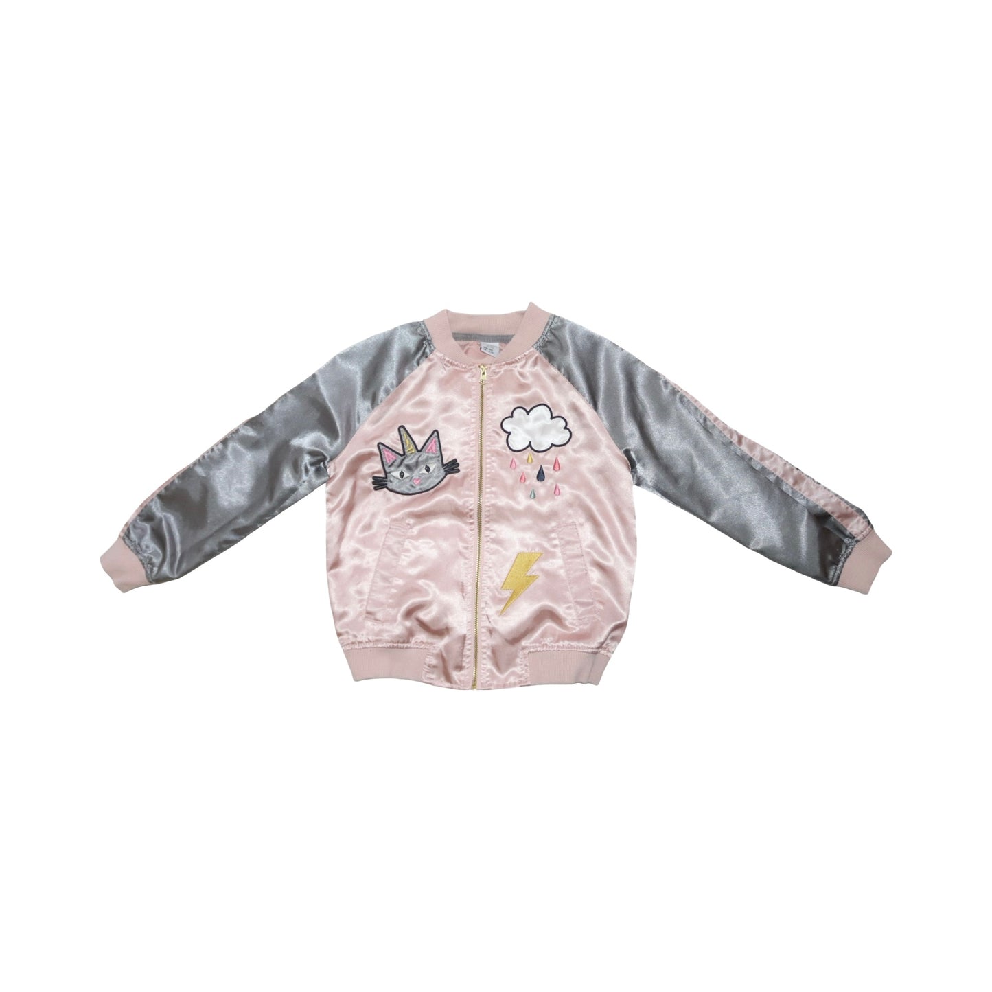 Tunna Bomberjacka från LINDEX - Storlek 122 - Ljusrosa & Grå (Multi)