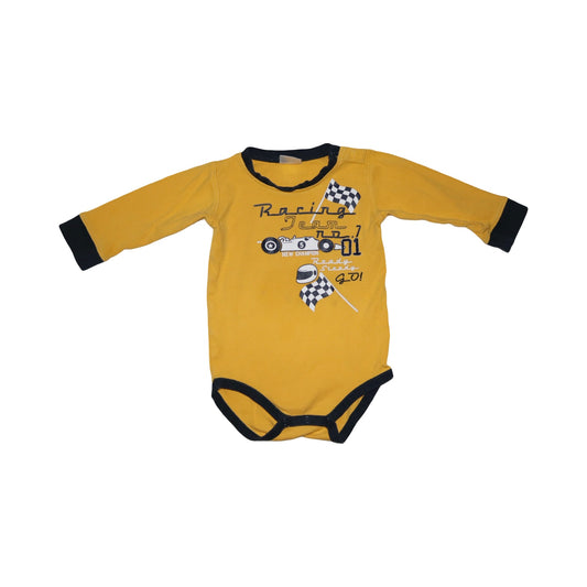 Långärmad Body från KappAhl - Storlek 74/80 - Gul (Multi)