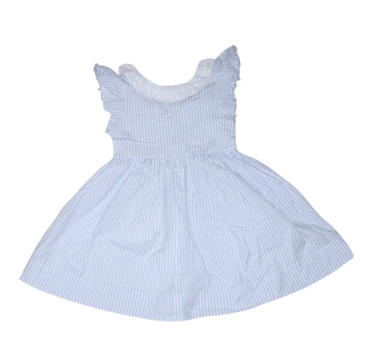 Kortärmad Klänning från NEXT - Storlek 74 - Vit & Ljusblå