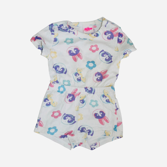 Byxdress/ Romper  från POWERPUFF GIRLS - Storlek 74 - Vit (Multi)