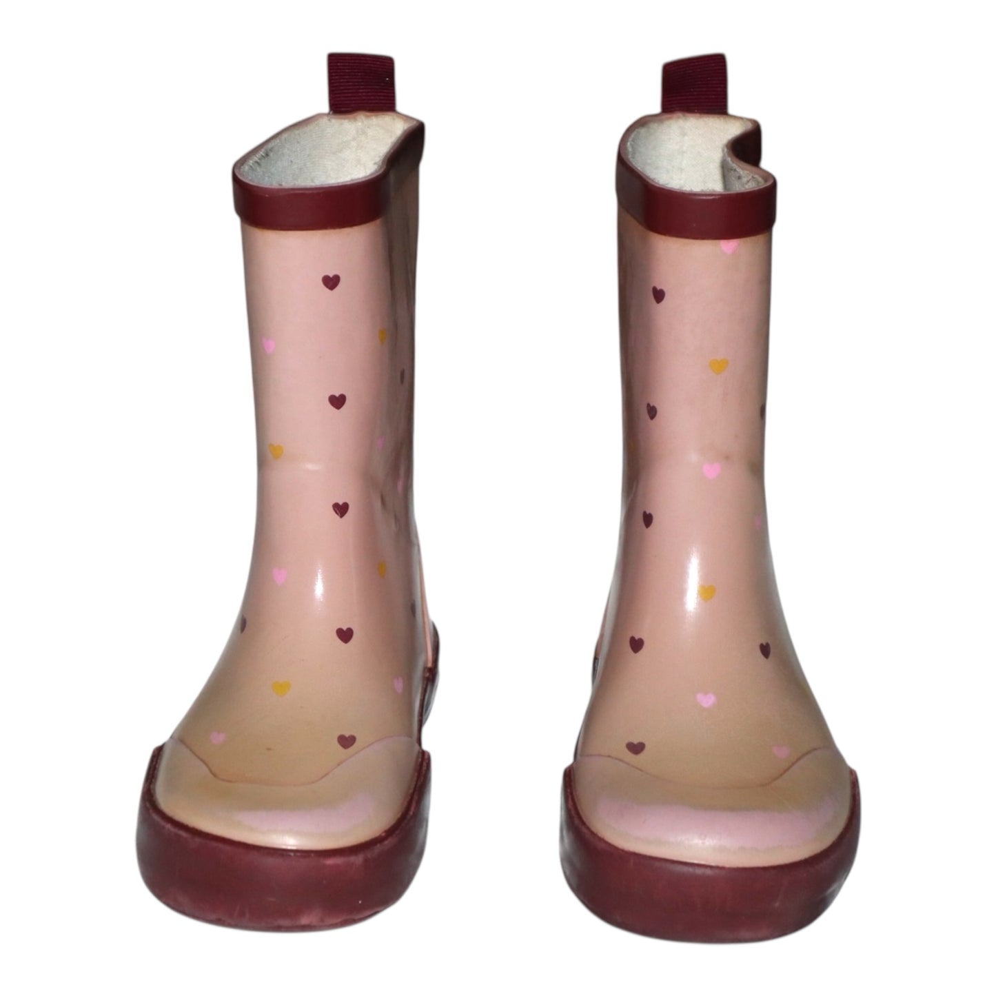 Ofodrade Gummistövlar från mywear - Storlek 25 (Innermått 16.5cm) - Ljusrosa & Rödbrun