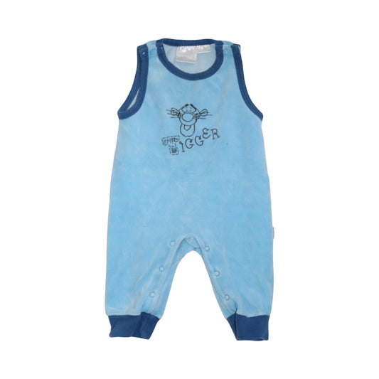 Kortärmad Jumpsuit/ Byxdress - Storlek 68 - Ljusbla