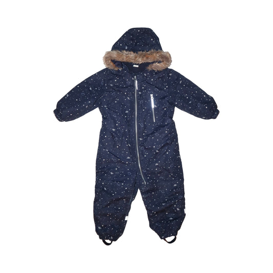 Vinteroverall från H&M - Storlek 92 - Marinblå & Vit