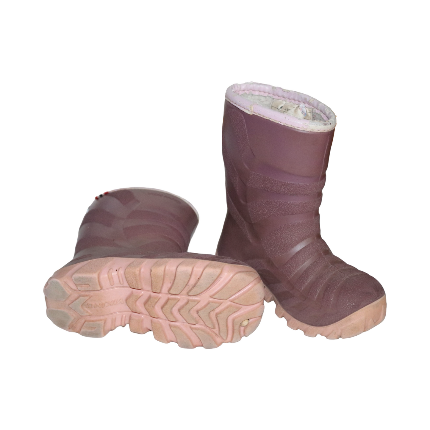Fodrade Gummistövlar från VIKING - Storlek 26 (Innermått 17.5cm) - Lila & Ljusrosa