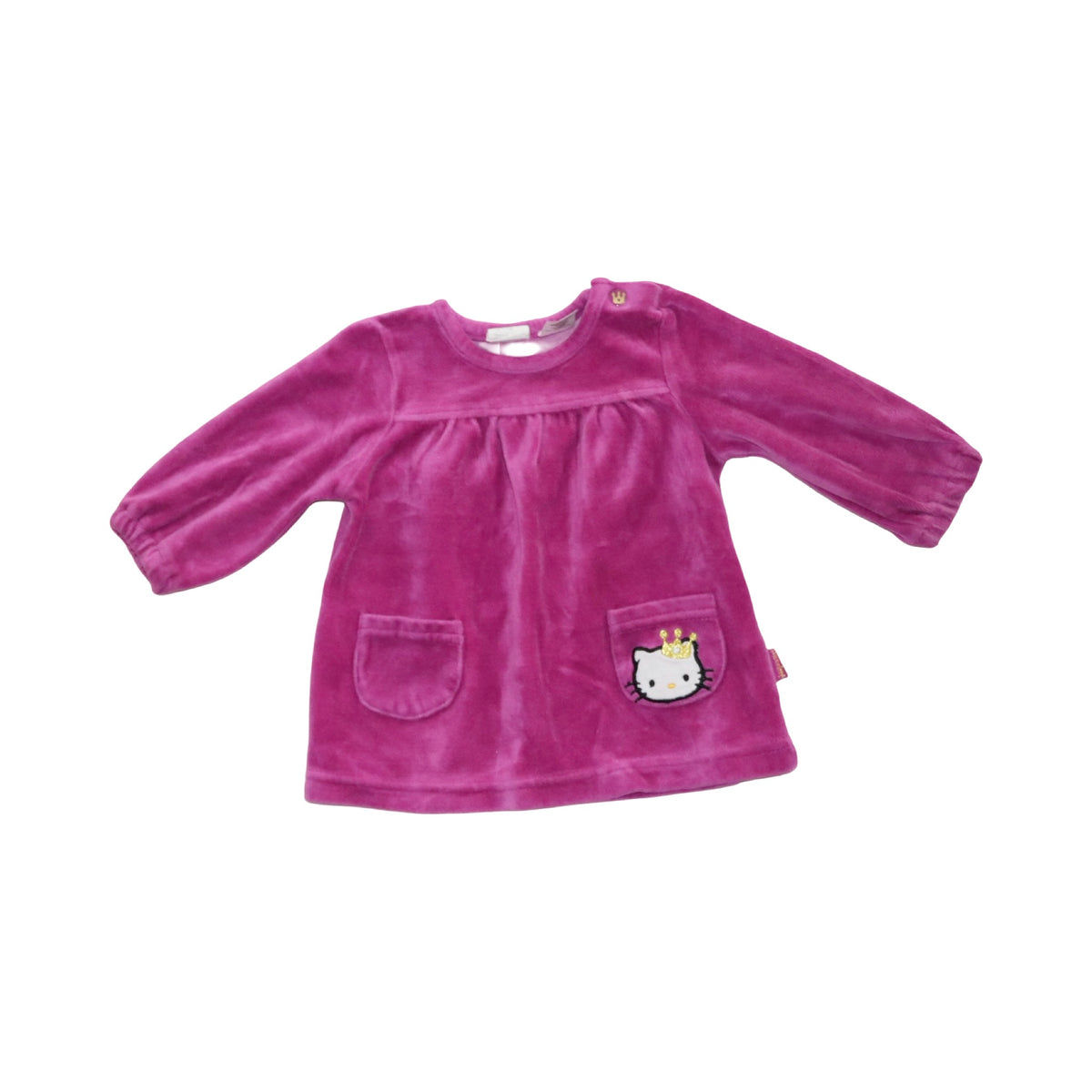 Hello Kitty Långärmad Klänning från H&M - Storlek 62 - Mörkrosa (Multi)