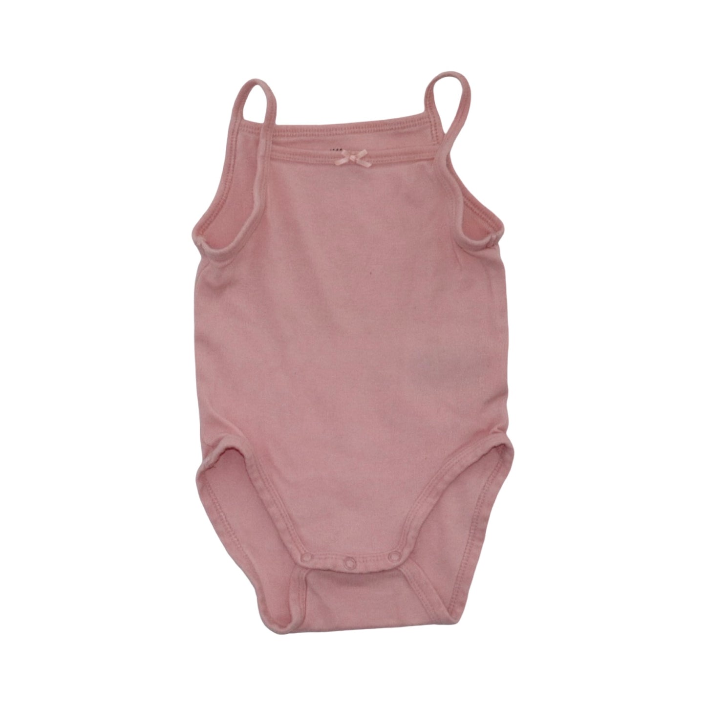 Linne Body från H&M - Storlek 68 - Ljusrosa & Vit (Multi)