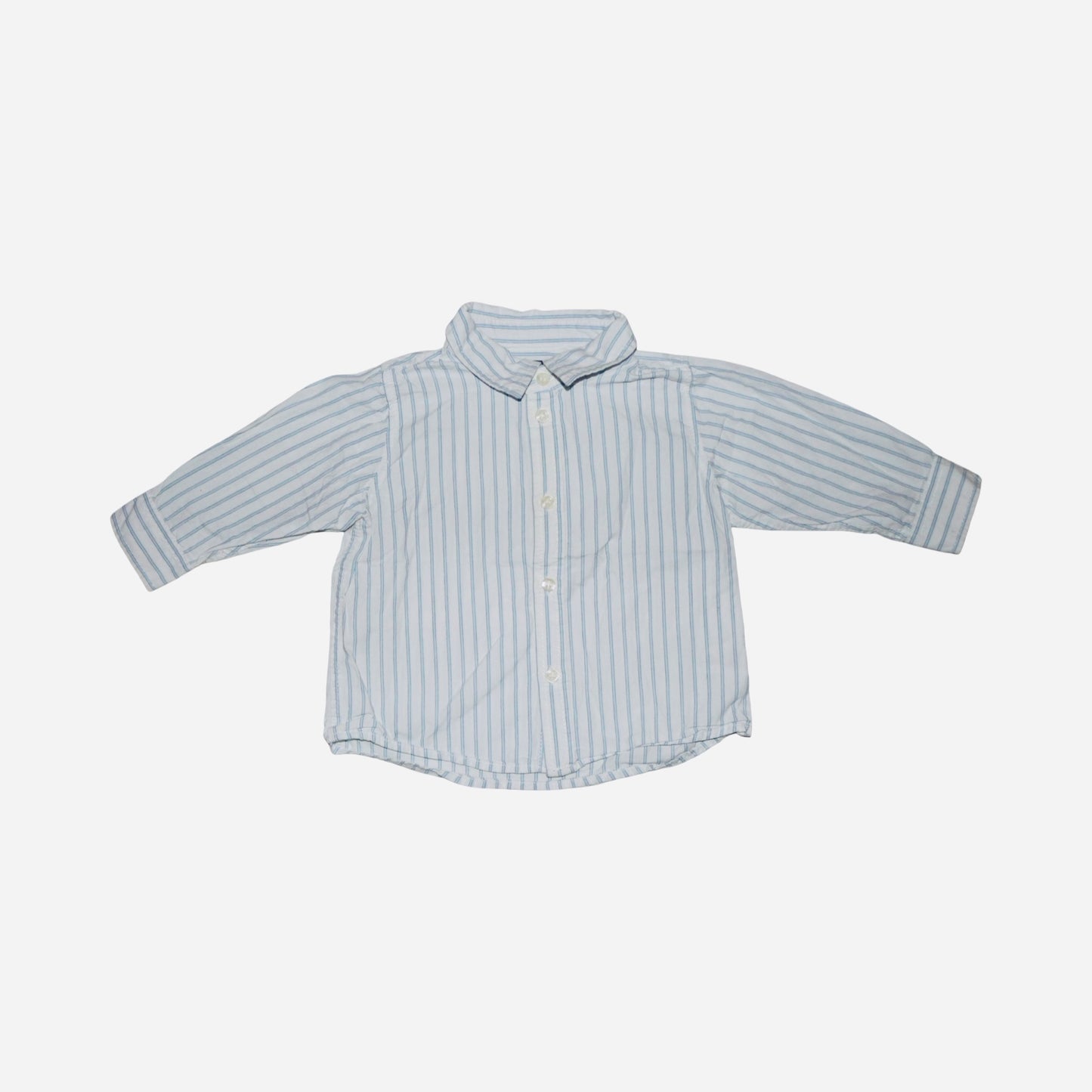 Långärmad Skjorta från L.O.G.G H&M - Storlek 74 - Ljusblå & Vit