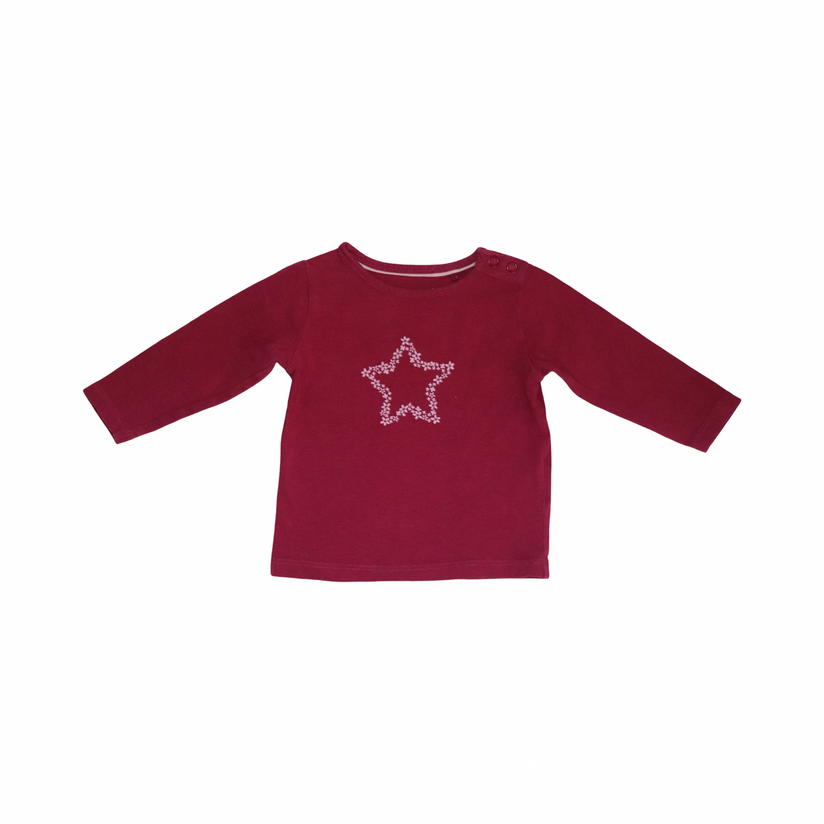 Långärmad T-shirt från lupilu - Storlek 62/68 - Rödbrun