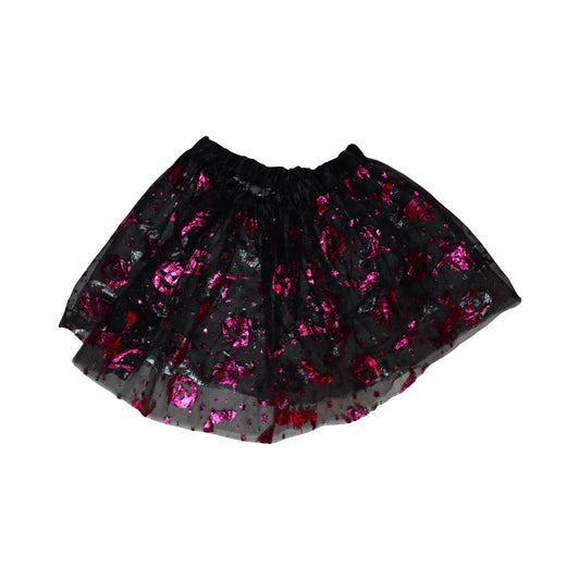 Maskerade Kjol - Storlek 98/110 - Svart & Rosa