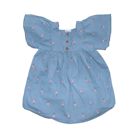 Kortärmad Klänning från Baby Go TREND - Storlek 86 - Blå & Rosa