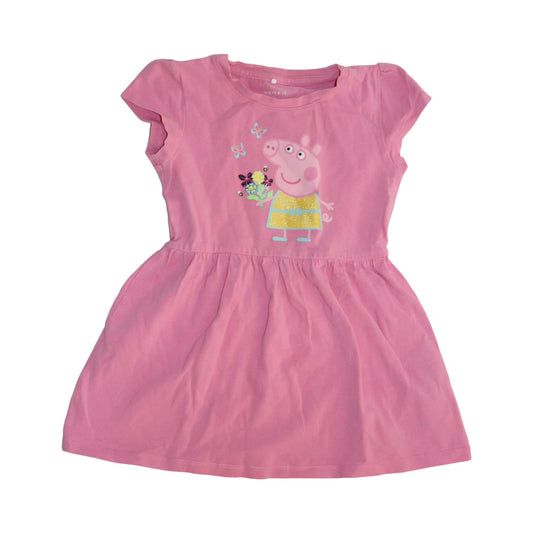Peppa Pig Kortärmad Klänning från name it - Storlek 86 - Rosa (Multi)