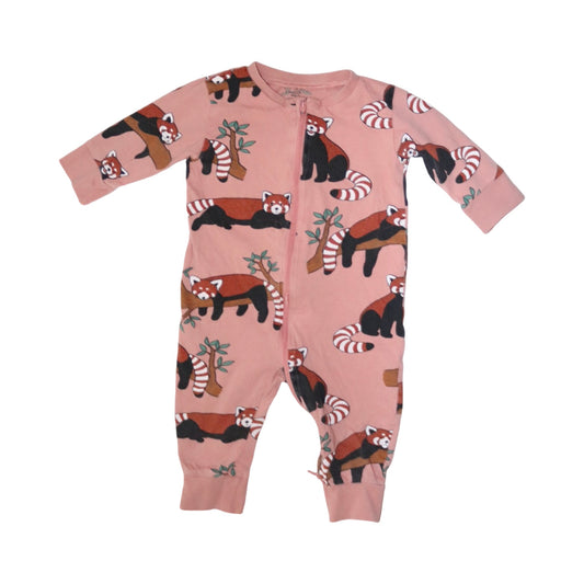 Långärmad Pyjamas från LINDEX - Storlek 68 - Rosa & Brun (Multi)