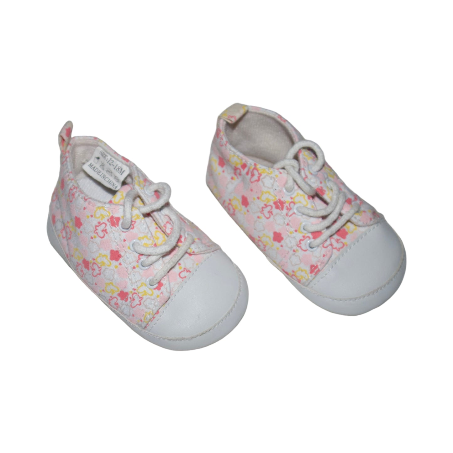 Sneakers - Storlek 12-18M - Vit & Rosa