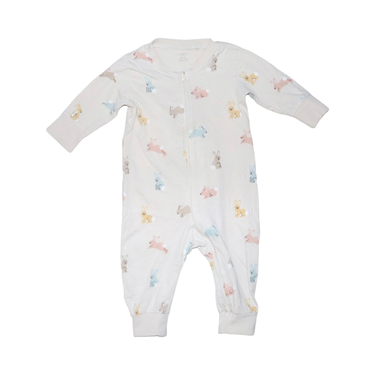 Långärmad Pyjamas från LINDEX - Storlek 68 - Benvit (Multi)