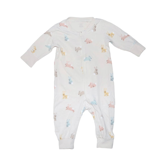 Långärmad Pyjamas från LINDEX - Storlek 68 - Benvit (Multi)