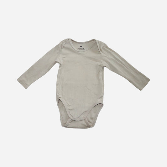 Långärmad Body från H&M - Storlek 74 - Beige