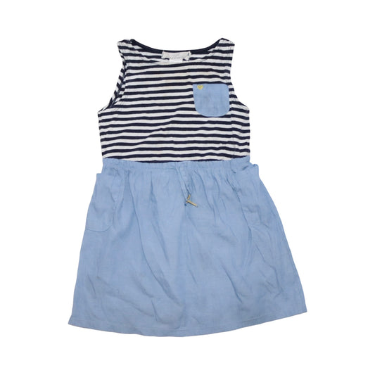 Linne Klänning från L.O.G.G H&M - Storlek 98/104 - Blå & Svart (Multi)