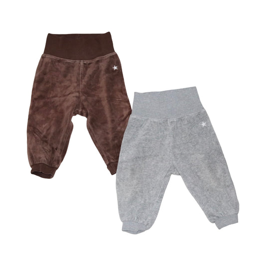 Byxor (2 Pack) från LINDEX - Storlek 74 - Brun & Grå