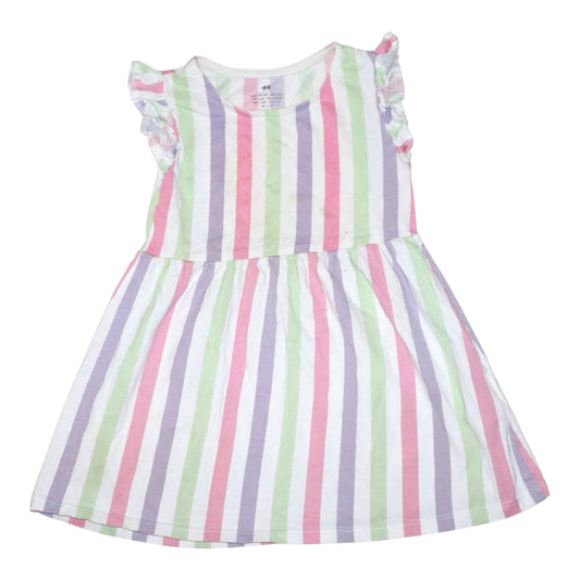 Linne Klänning från H&M - Storlek 98/104 - Vit (Multi)