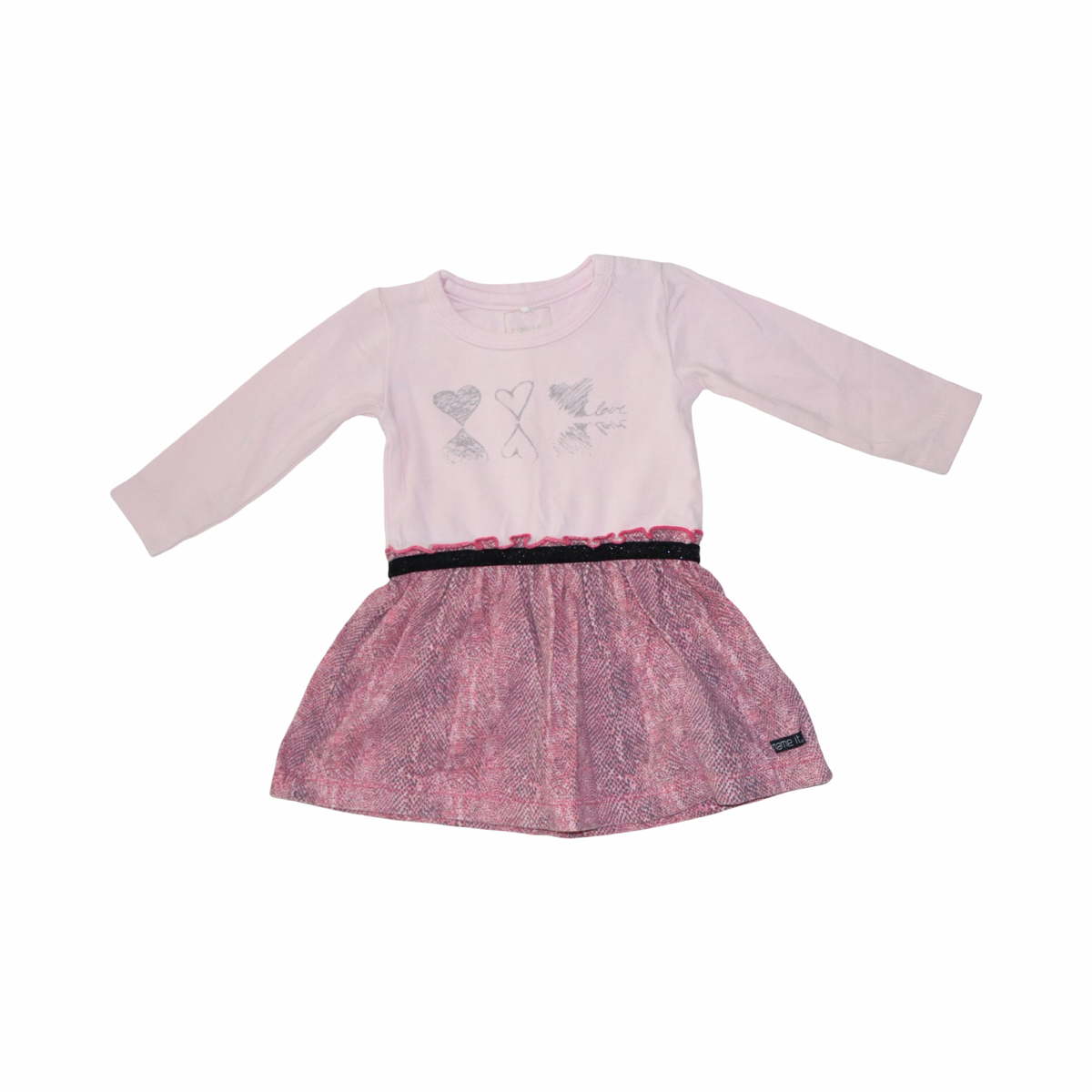 Långärmad Klänning från name it - Storlek 62 - Rosa (Multi)