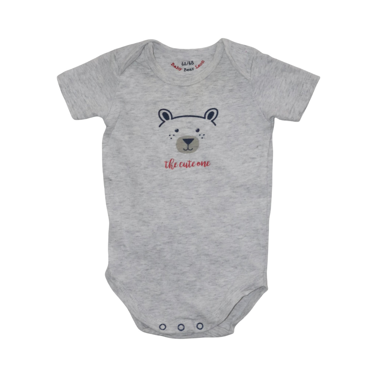 Kortärmad Body från Baby Bear Leon - Storlek 62/68 - Grå (Multi)
