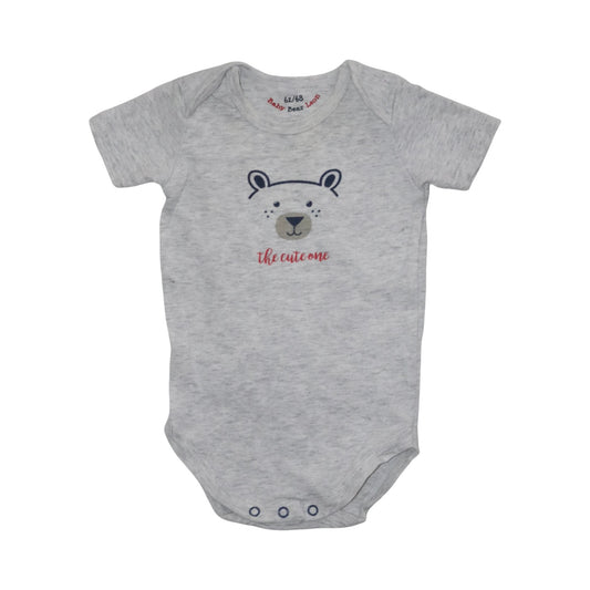 Kortärmad Body från Baby Bear Leon - Storlek 62/68 - Grå (Multi)