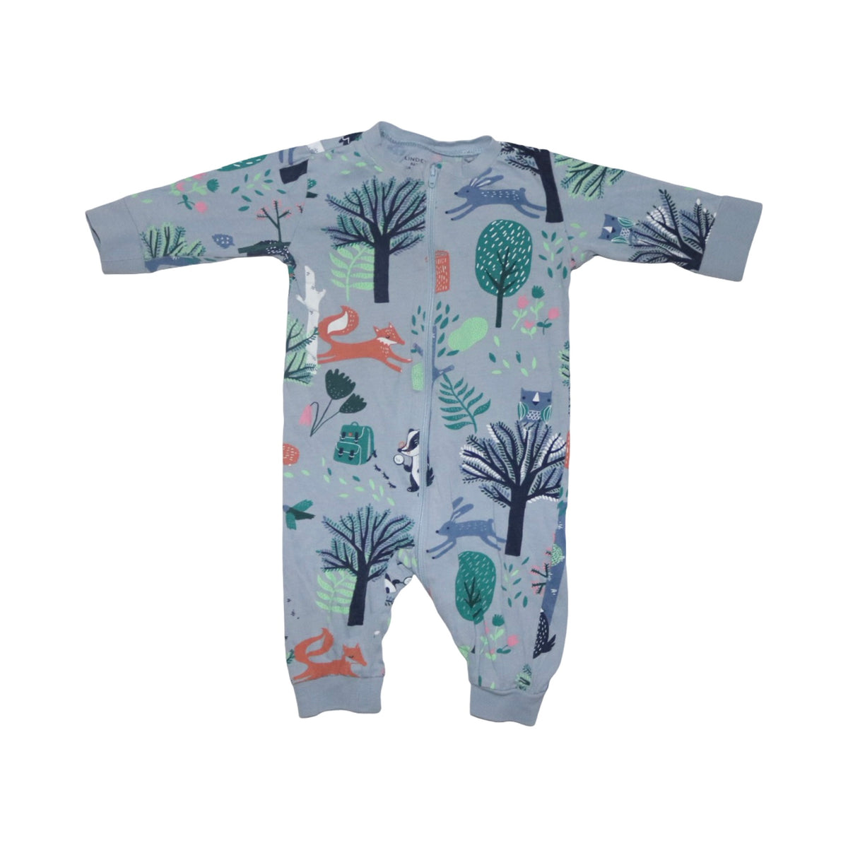Långärmad Pyjamas från LINDEX - Storlek 62 - Grå (Multi)