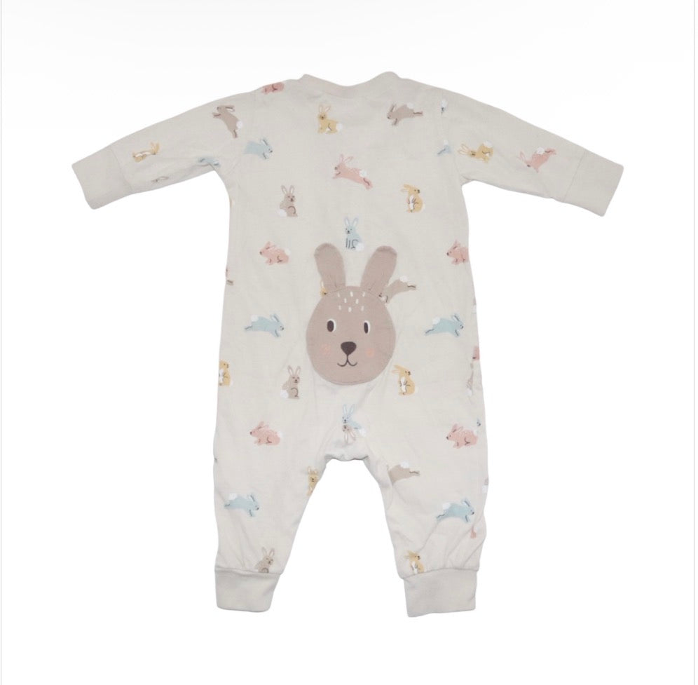 Långärmad Pyjamas från LINDEX - Storlek 68 - Benvit (Multi)