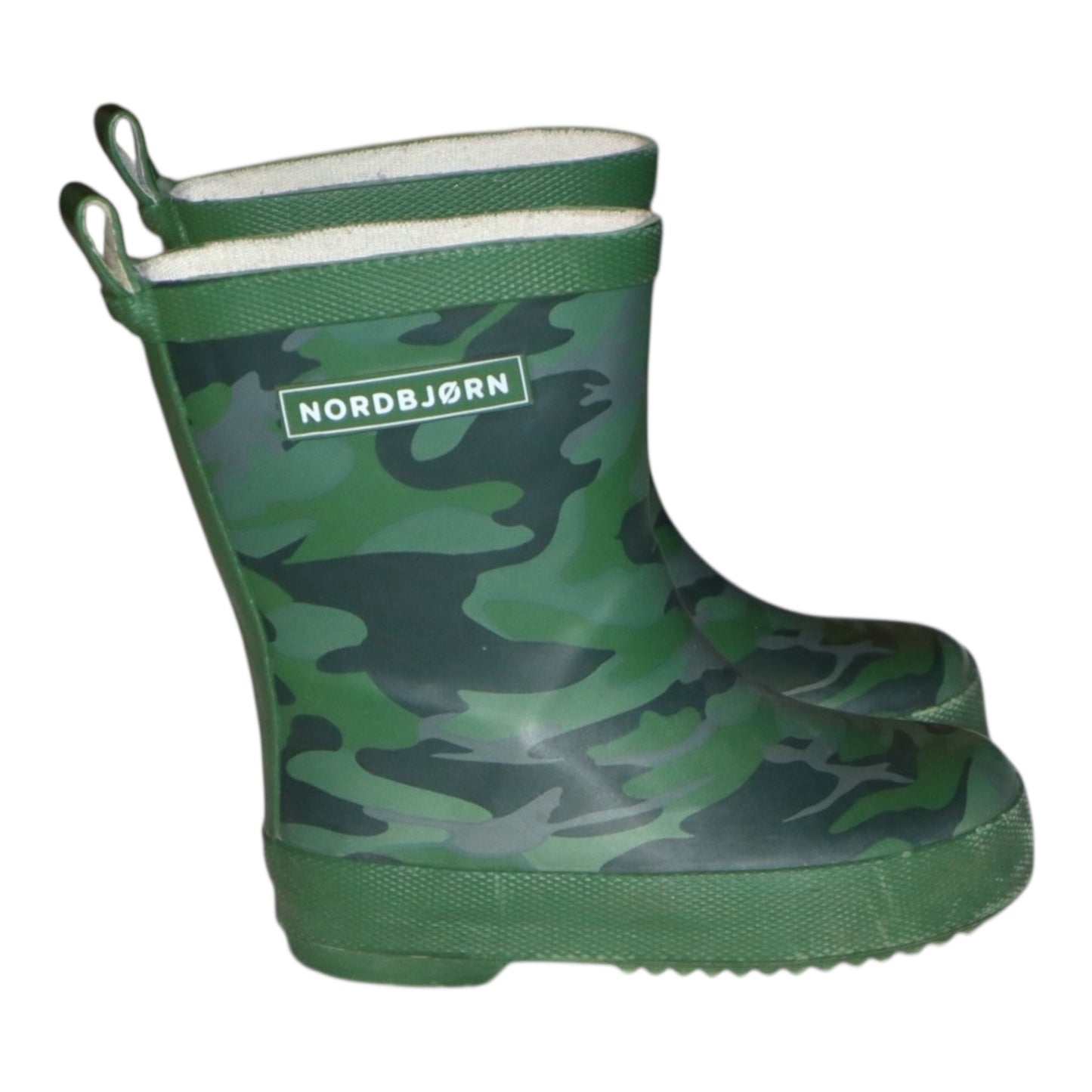 Ofodrade Gummistövlar från NORDBJØRN - Storlek 22 (Innermått 14.5cm) - Svart & Grön