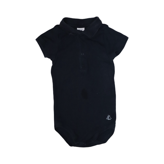 Kortärmad Body frän PETIT BATEAU - Storlek 74 - Svart