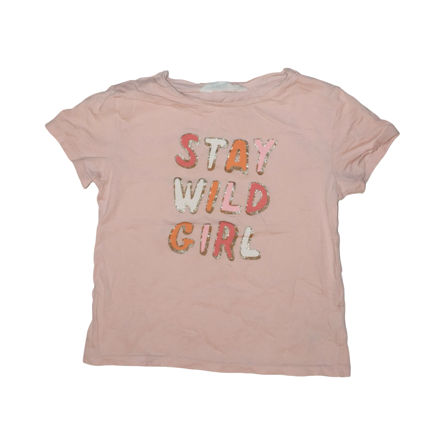 Kortärmad T-shirt från H&M - Storlek 110/116 - Ljusrosa (Multi)