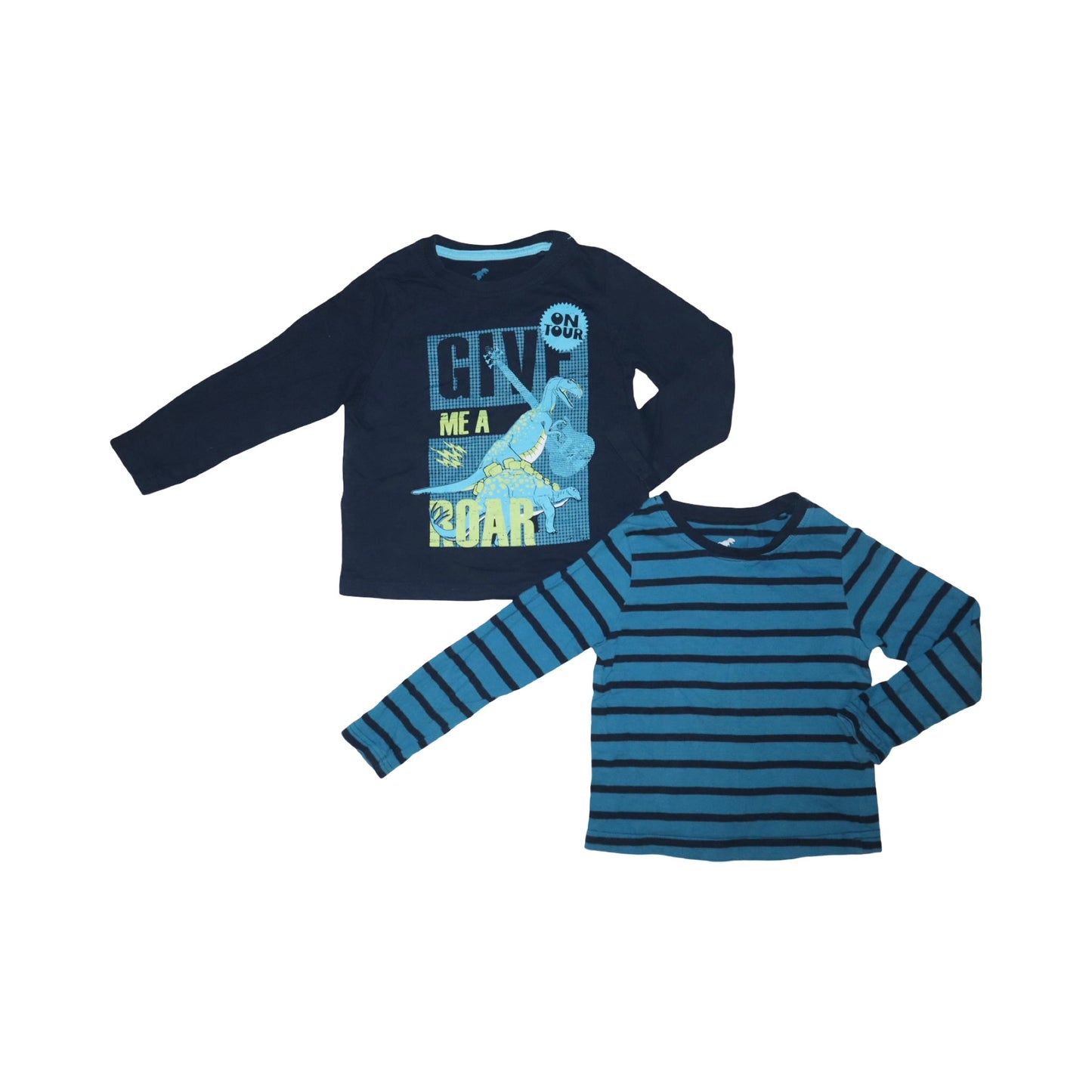 Långärmad T-shirt (2 Pack) från lupilu Storlek 98/104 - Marinblå (Multi)