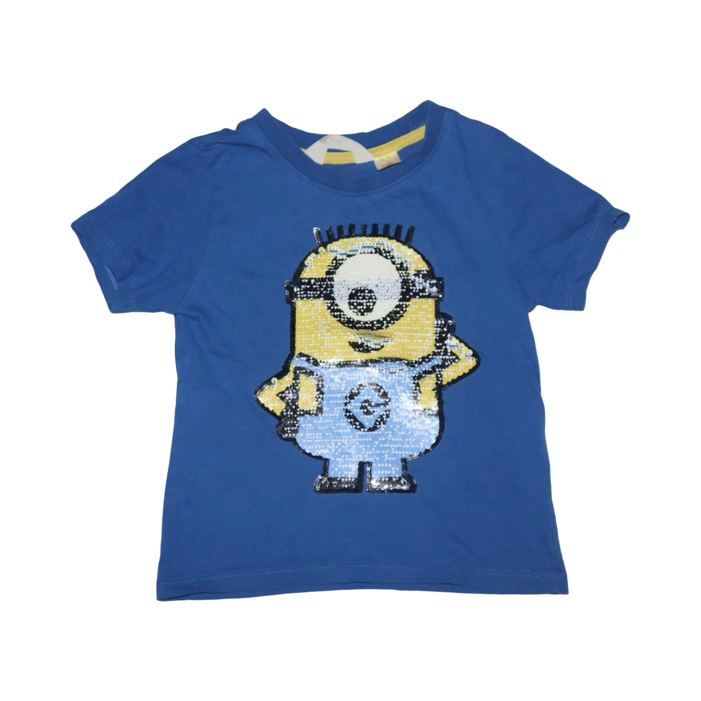 Kortärmad T-shirt från lupilu - Storlek 98/104 - Blå & Grå (Multi)