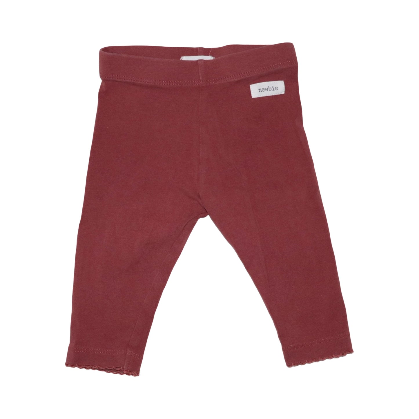 Leggings Byxor (2 Pack) från newbie - Storlek 68 - Vit & Rödbrun (Multi)