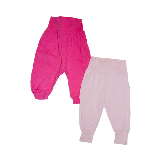 Byxor (2 Pack) - Storlek 74 - Rosa & Ljusrosa