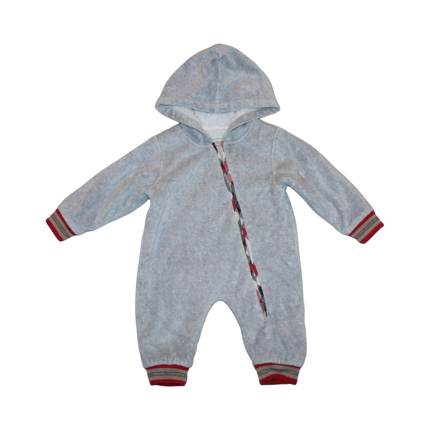 Fluffig Overall / Mjuk Overall från Debackers - Storlek 80 - Grå & Röd