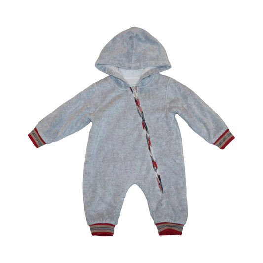 Fluffig Overall / Mjuk Overall från Debackers - Storlek 80 - Grå & Röd