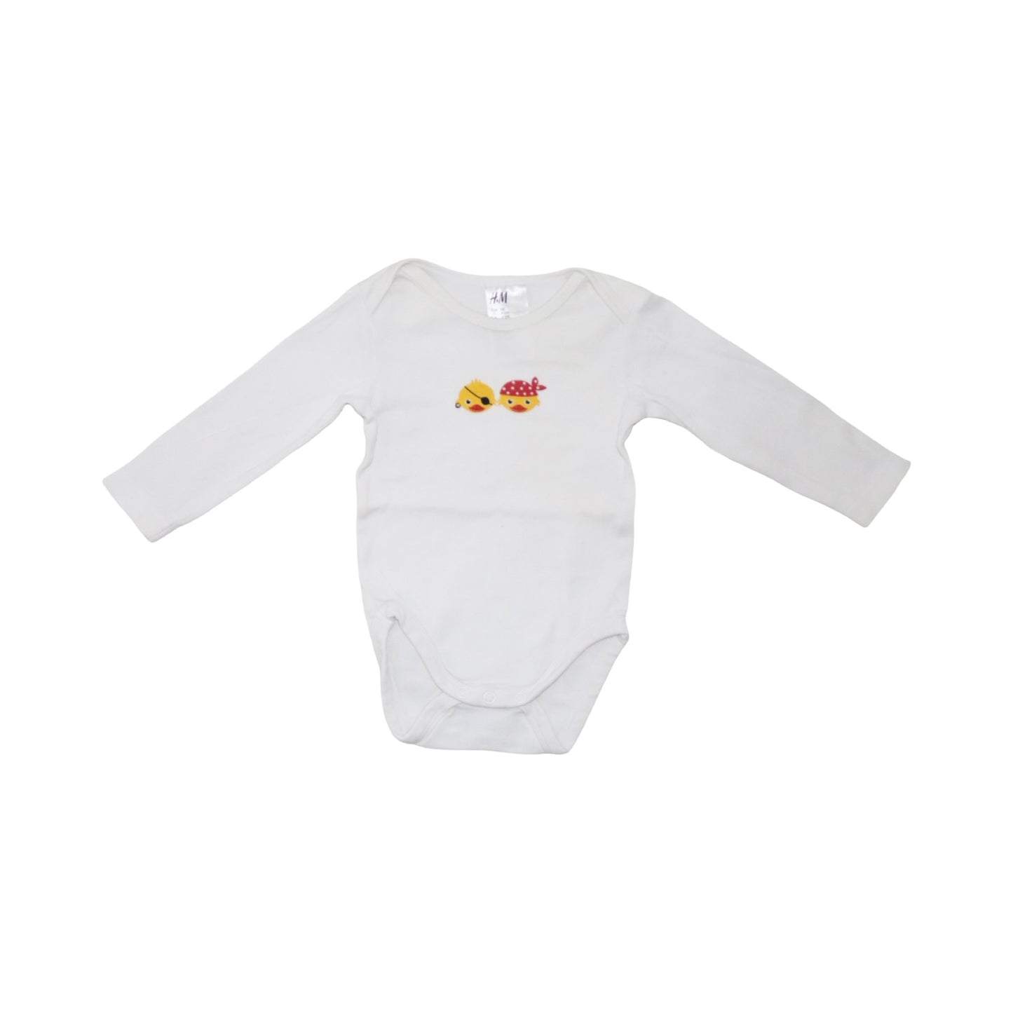 Långärmad Body (2 Pack) från H&M - Storlek 68 - Vit (Multi)
