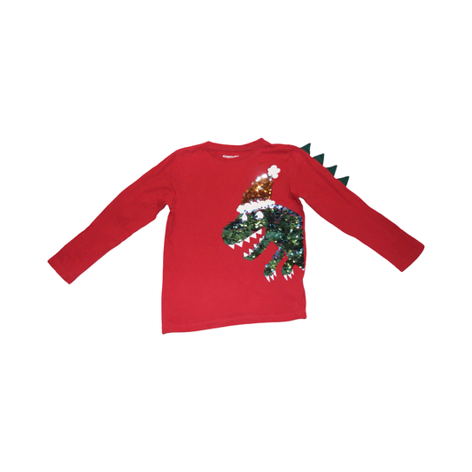 Långärmad T-shirt från KappAhI - Storlek 122/128 - Röd (Multi)