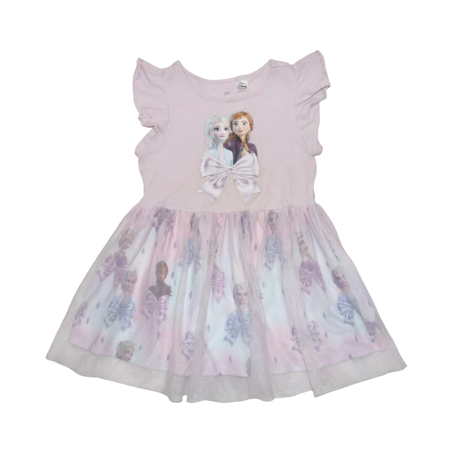 DISNEY Kortärmad Klänning frän H&M - Storlek 98/104 - Ljusrosa & Ljusblå (Multi)