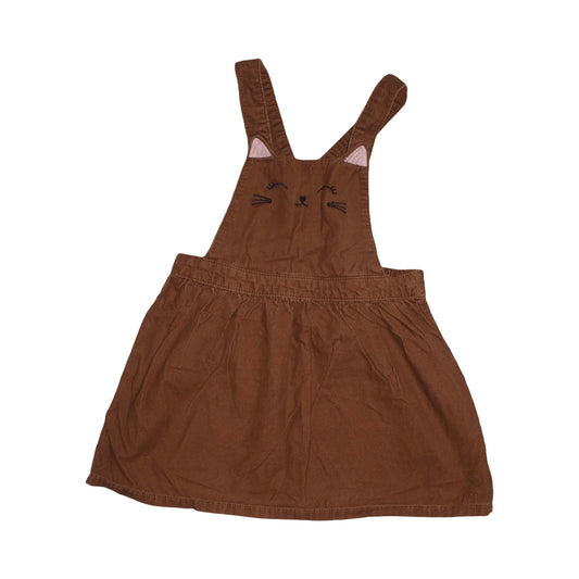Klänning med Hängslen från H&M - Storlek 110 - Brun