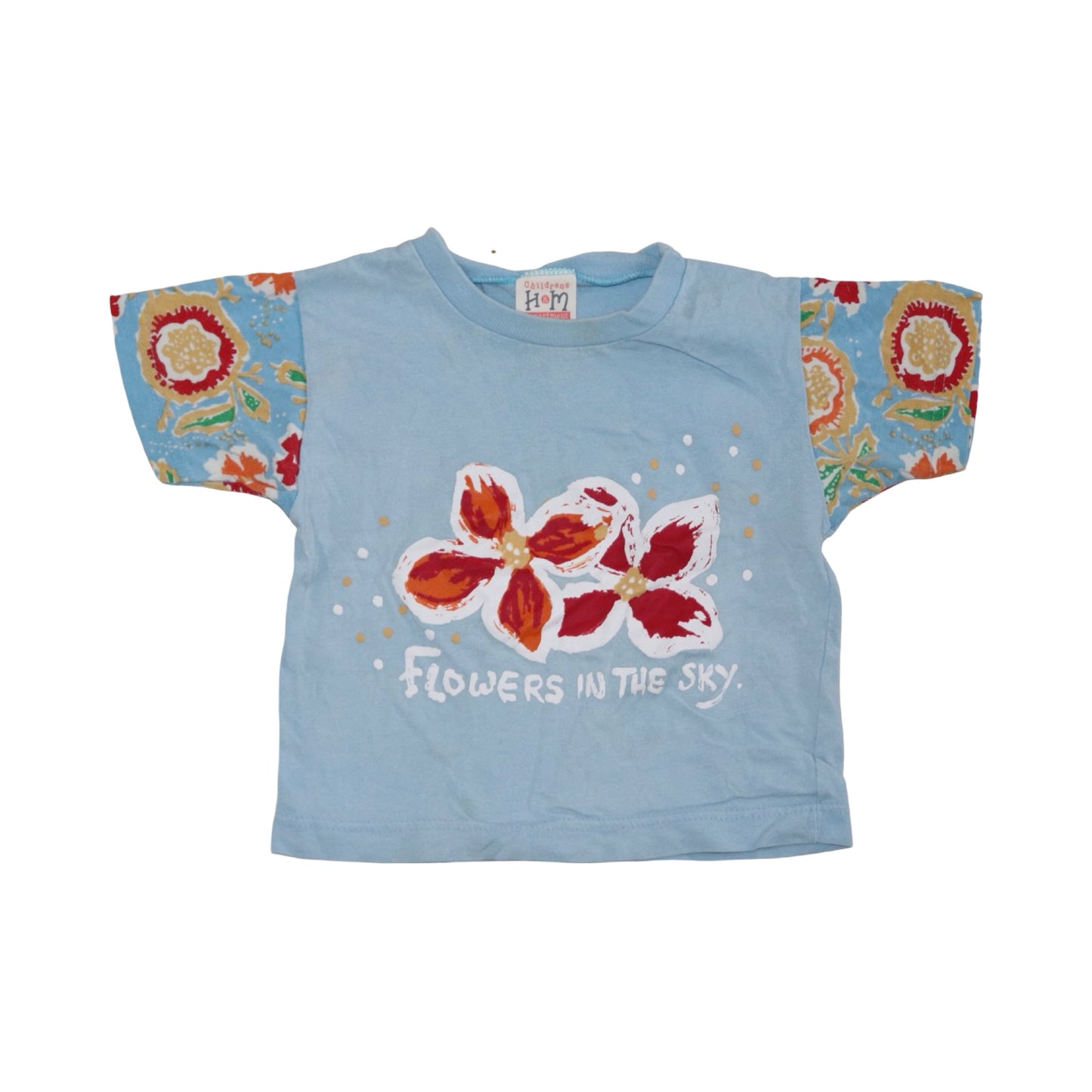 T-shirt & Shorts Matchande Set från H&M - Storlek 80 - Ljusblå & Röd (Multi)